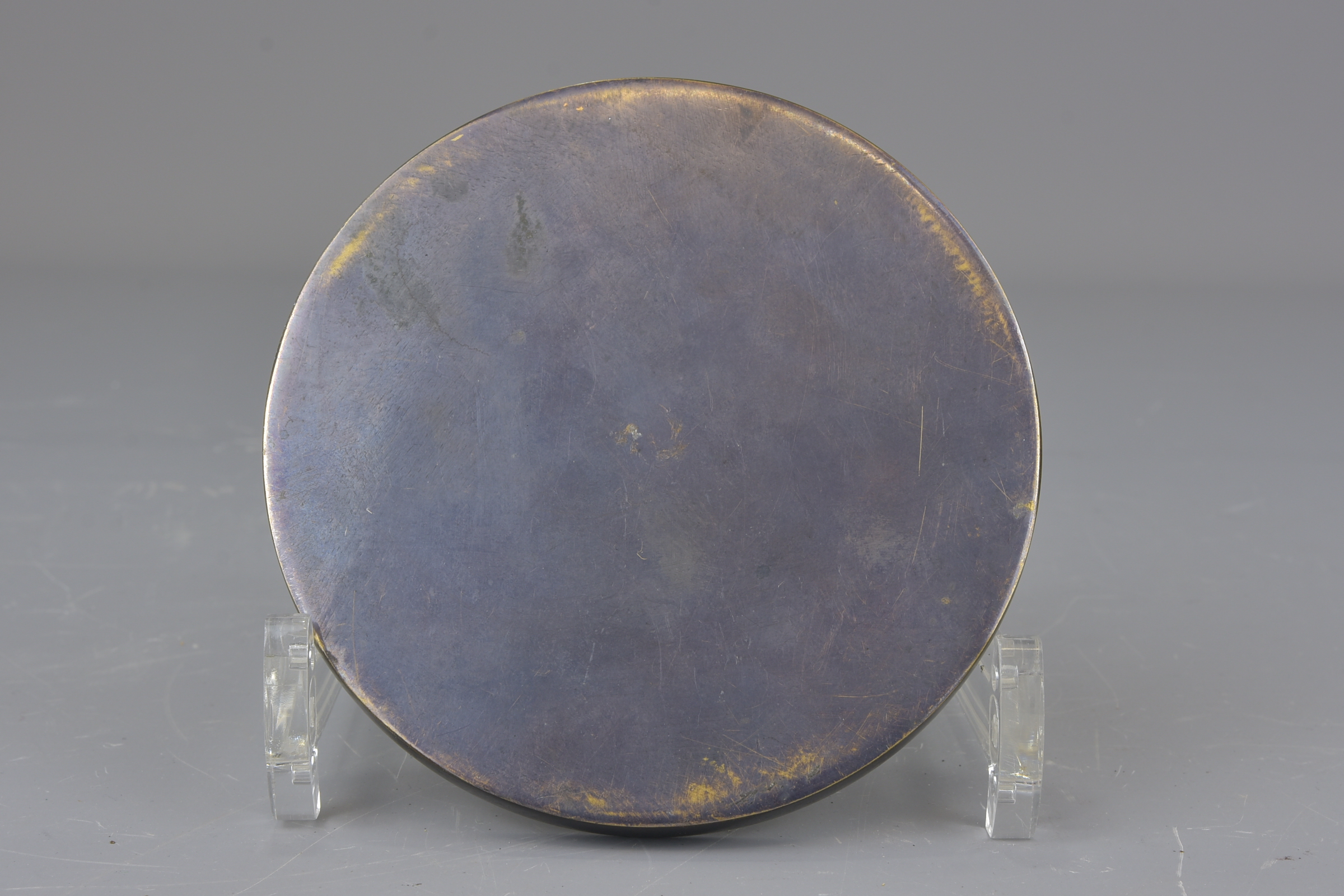 Three Japanese 18th century or earlier bronze mirrors. 10cm, 11cm and 12cm (3) Provenance: Held in p - Image 5 of 8