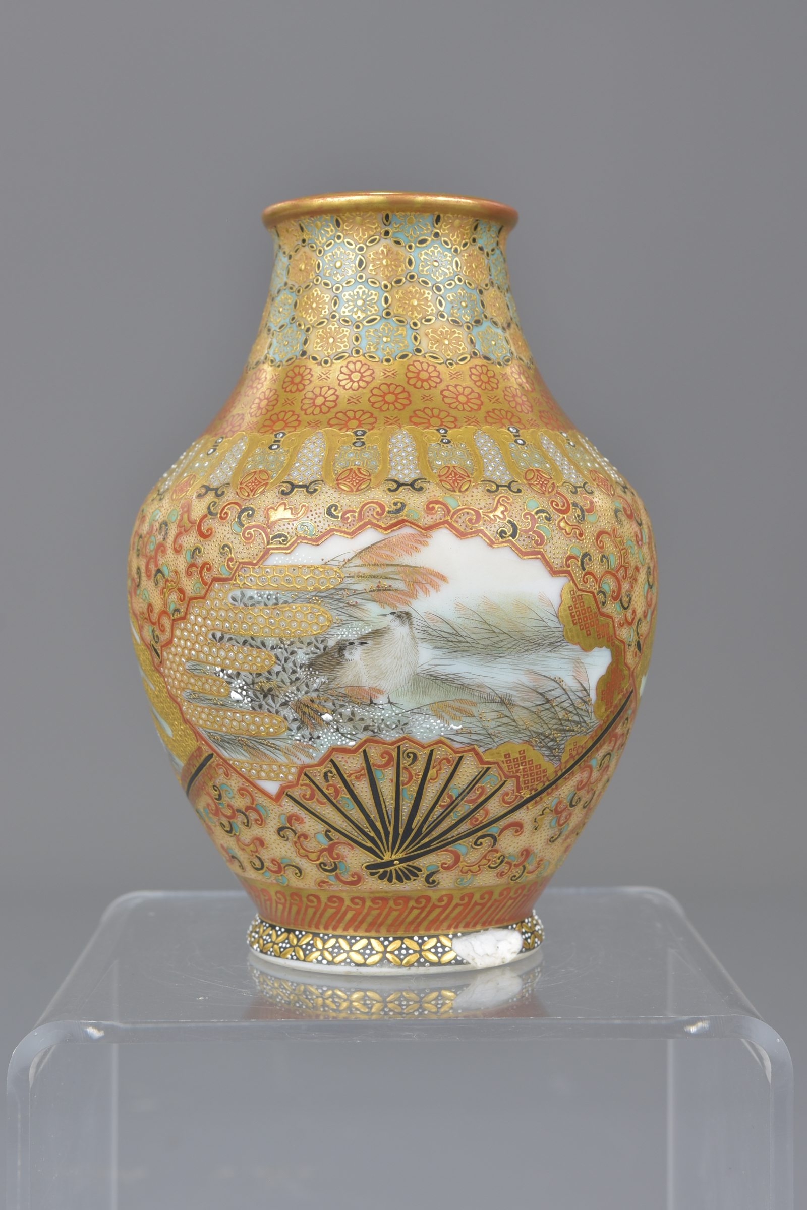 A group of four 19/20th century Japanese Satsuma pottery. (4) - Image 6 of 11