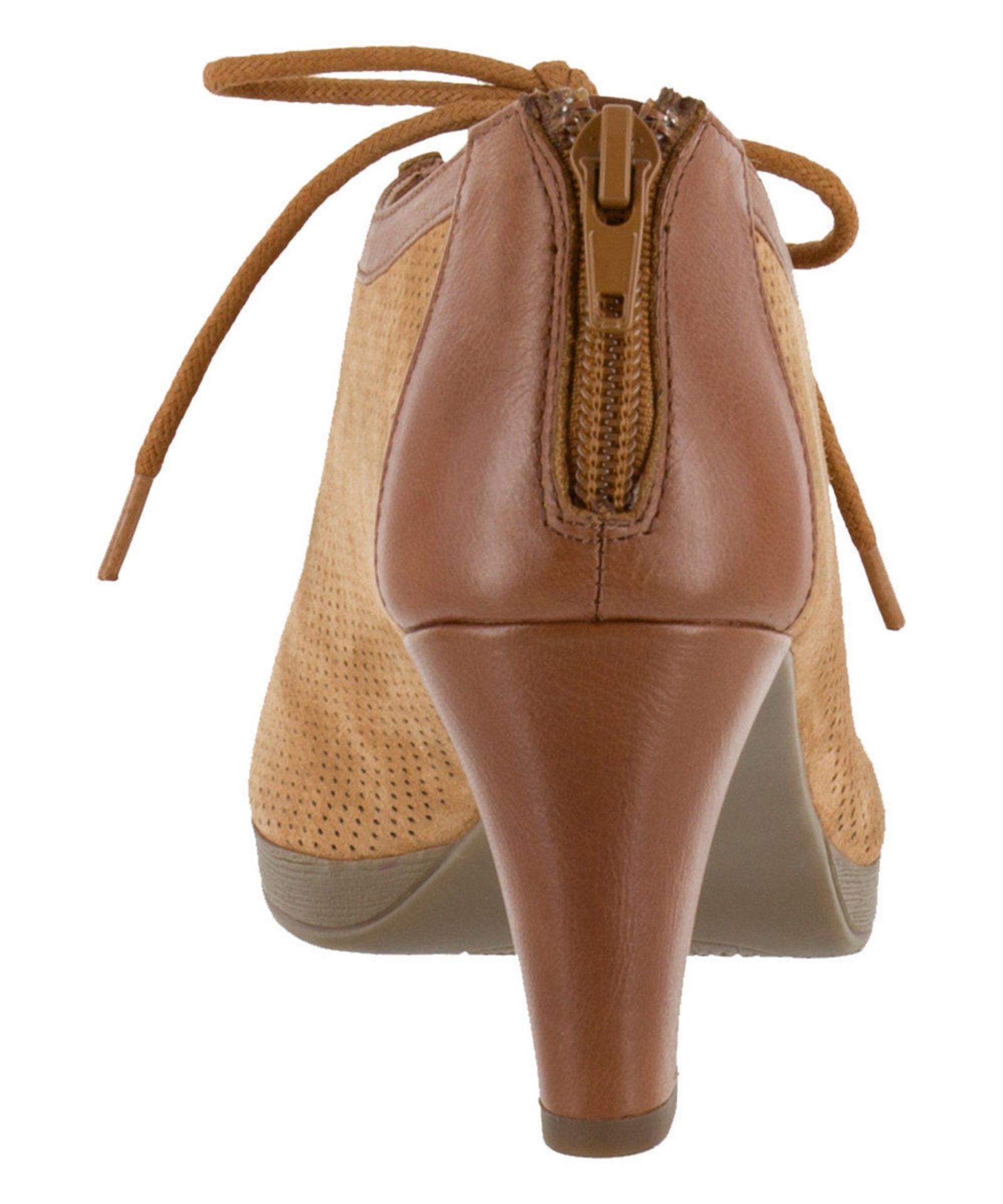 Bella Vita, Biscuit Lilo Suede Peep-Toe Bootie, US Size 8.5/UK Size 5.5 (New with box) [Ref: - Image 3 of 4