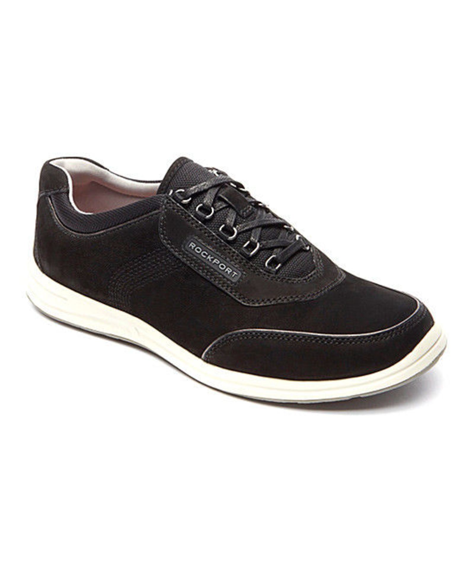 Rockport Black Wingtip Mudguard Nubuck Leather Sneaker (Uk Size 6.5:Us Size 9) (New with box) [