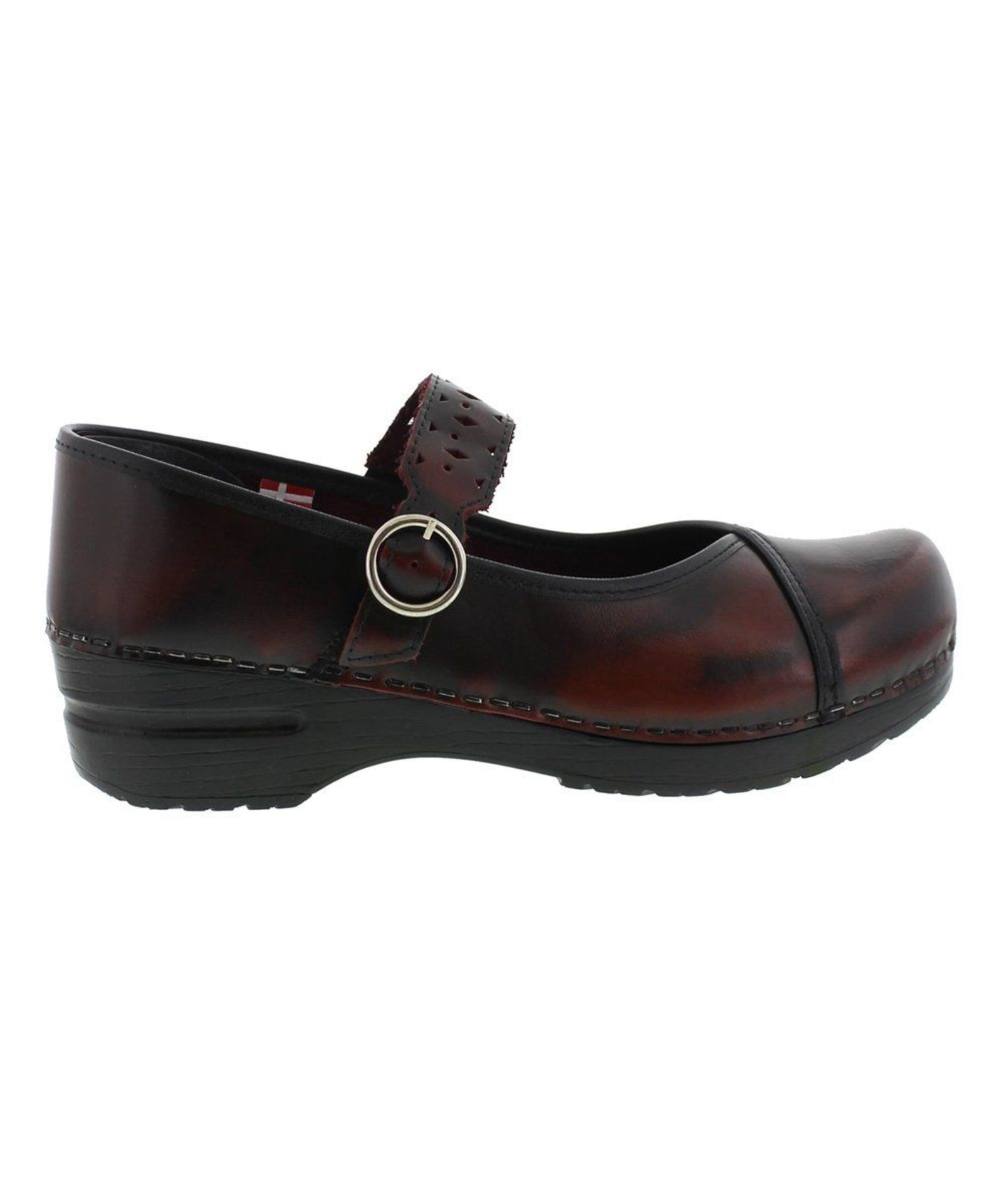 Sanita Bordeaux Alyssa Leather Clog (Uk Size 8:Us Size 10) (New with box) [Ref: 49878628-J-001] - Image 2 of 5