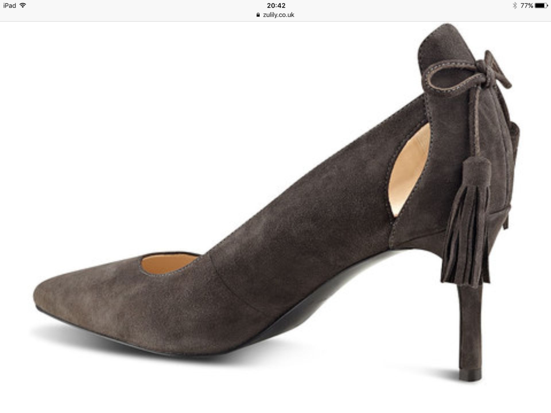 Nine West Dark Grey Modesty Suede Shoe, Size Eur 38 (New with box) [Ref: D-003] - Image 2 of 6