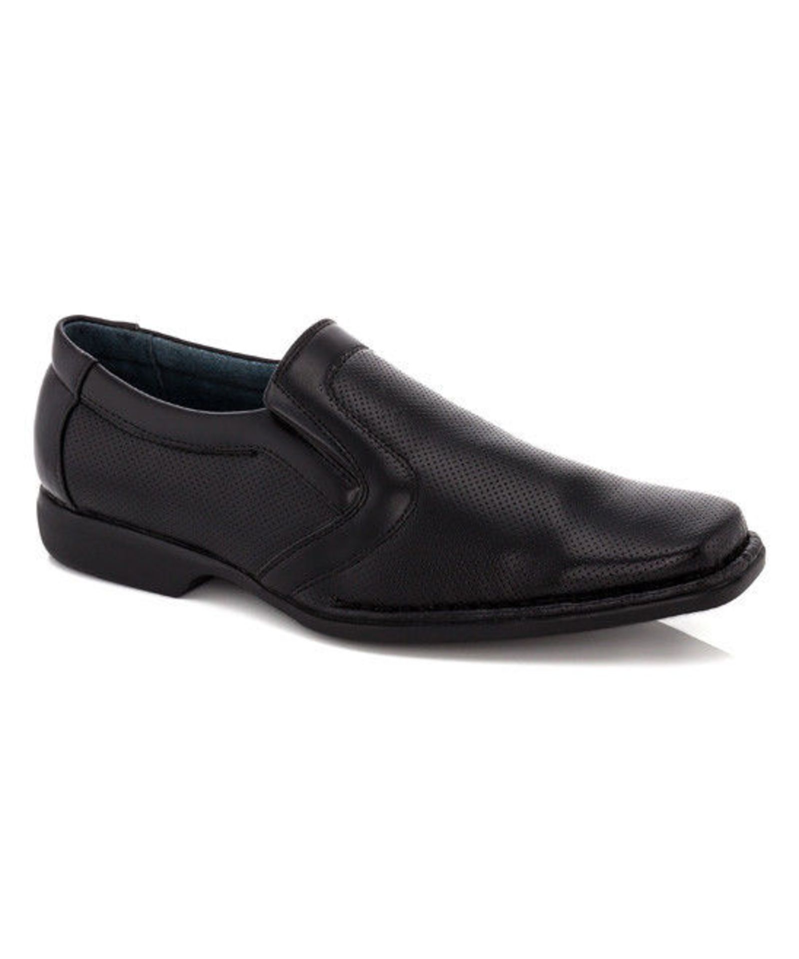 ADOLFO Black Perforated Leather Loafer (Uk Size 7:Us Size 7.5) (New with box) [Ref: 35641977-H-003]