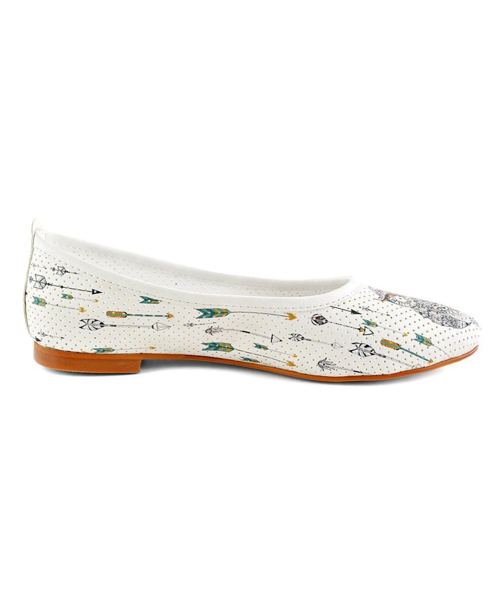 Neefs White & Black Owl Ballet Flat (Uk Size 7:Us Size 9) (New with box) [Ref: 48186820-H-001] - Image 3 of 5