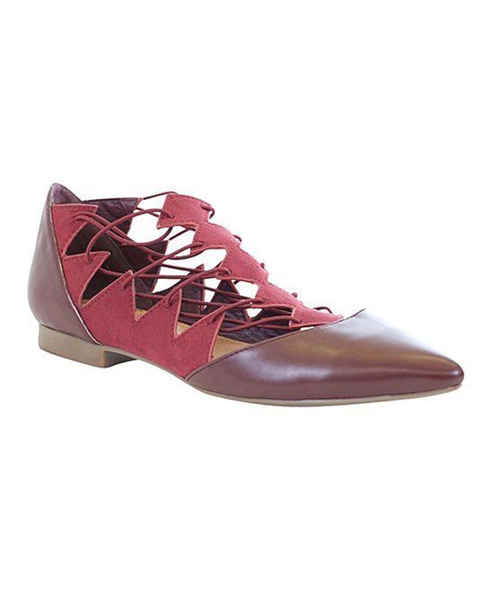 GC Shoes Burgundy Laila Flats (UK Size: 5.5/US Size: 8) (New with box) [Ref: 45537027-D-002]