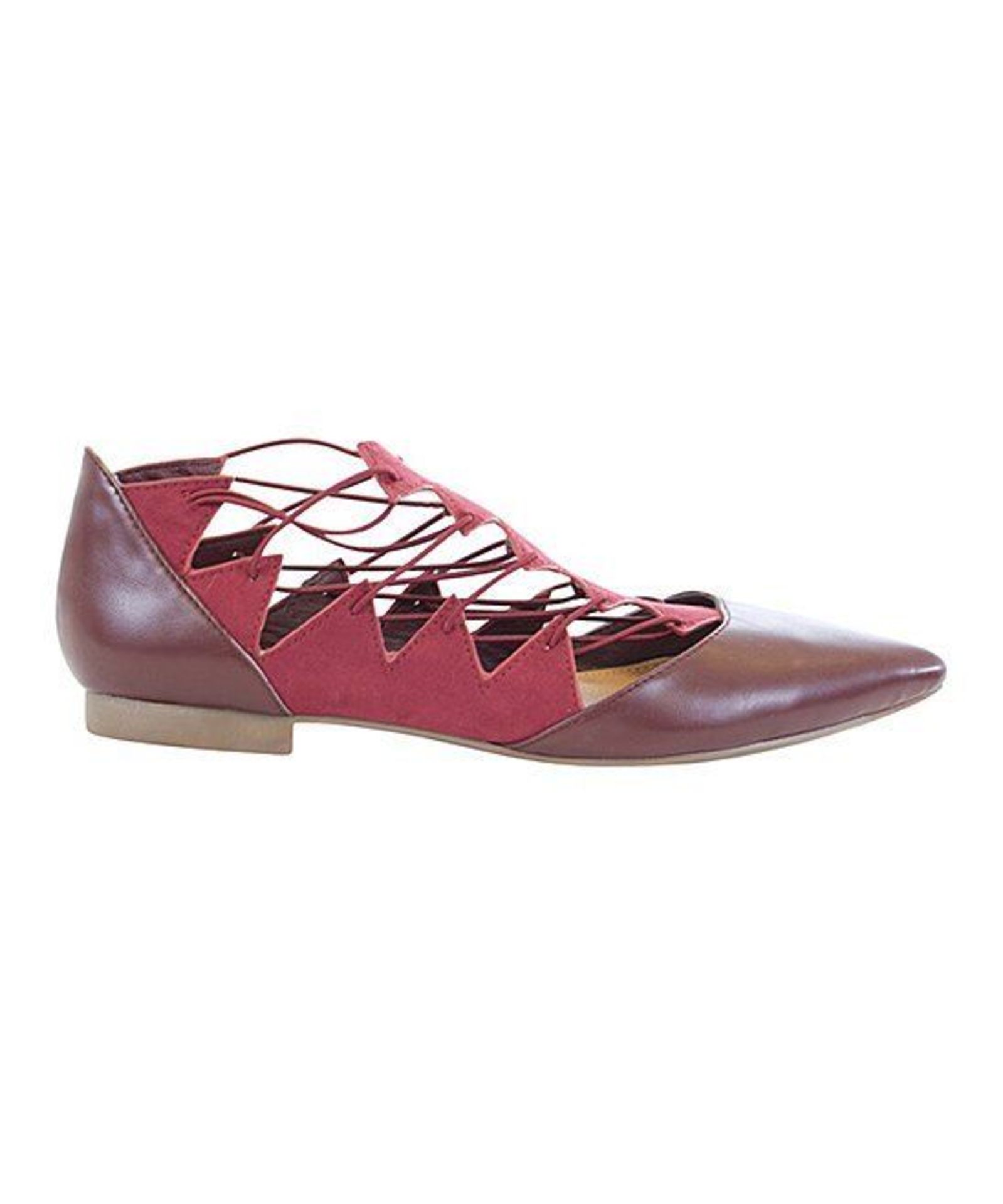 GC Shoes Burgundy Laila Flats (UK Size: 5.5/US Size: 8) (New with box) [Ref: 45537027-D-002] - Image 2 of 2