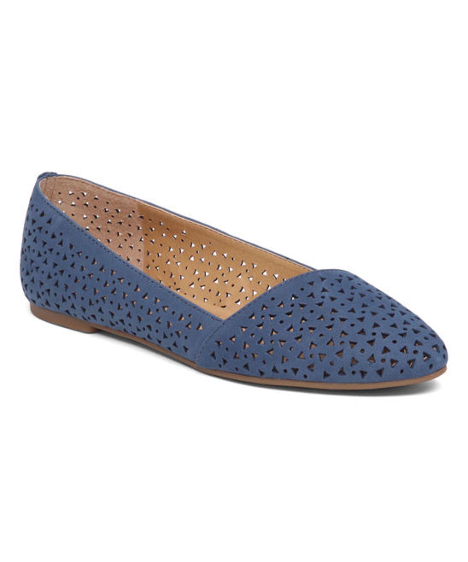 Lucky Brand Dark Chambray Archh Suede Flat (Uk Size 5.5:Us Size 7.5) (New with box) [Ref: