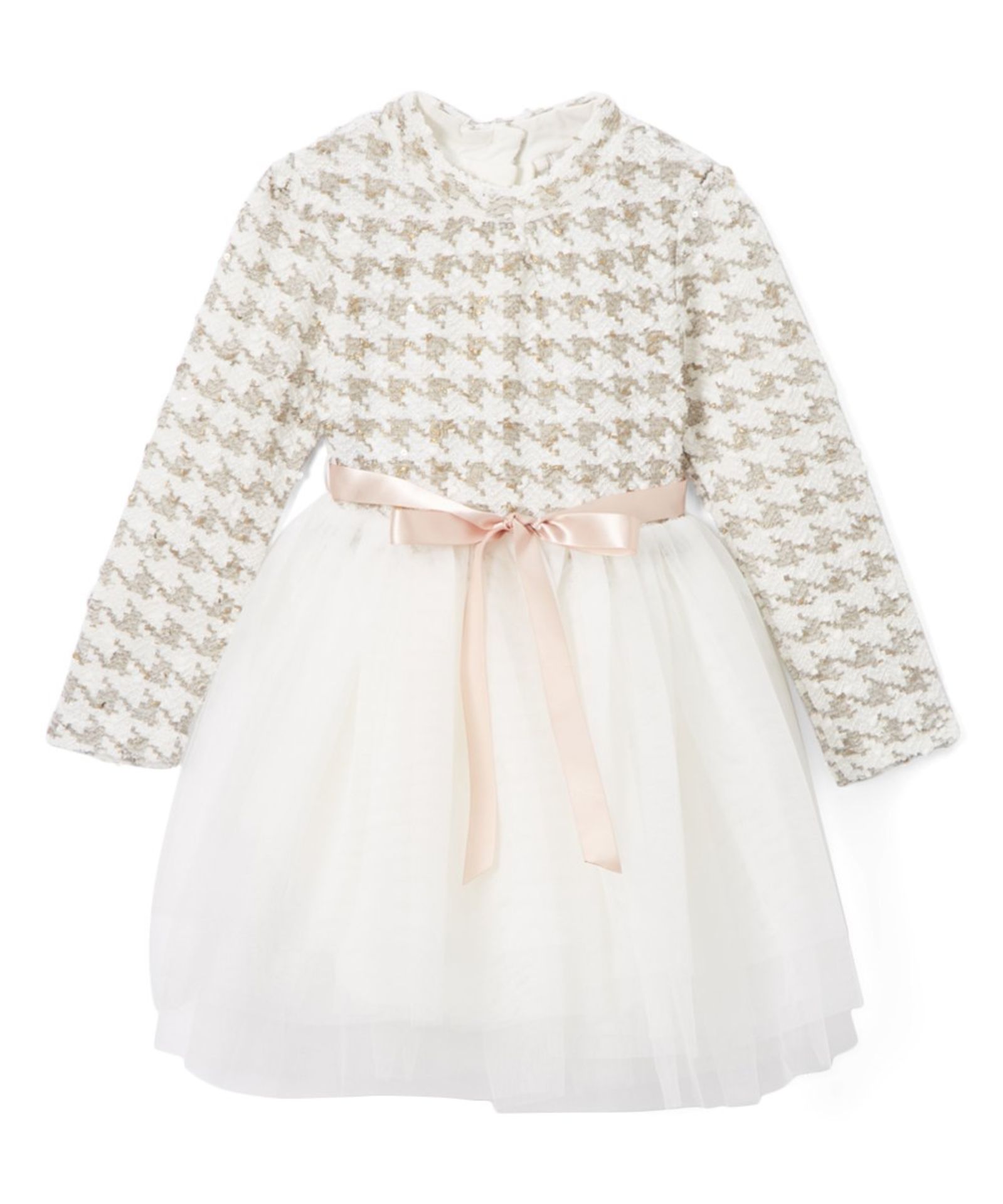 White Houndstooth Charlotte Dress - Toddler - Image 2 of 3