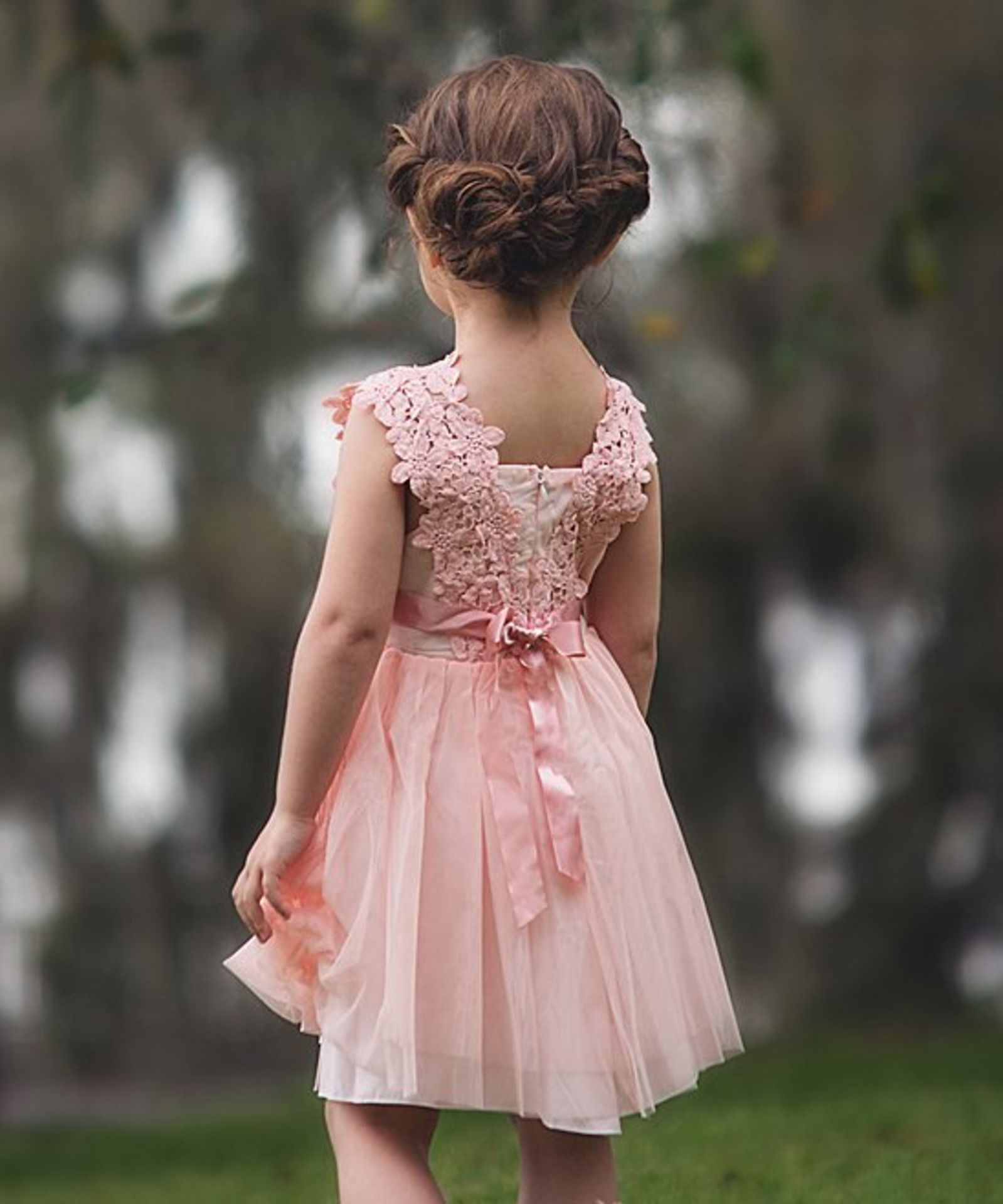 Blush Lace Accent A-Line Dress - Infant, Toddler & Girls - Image 3 of 3