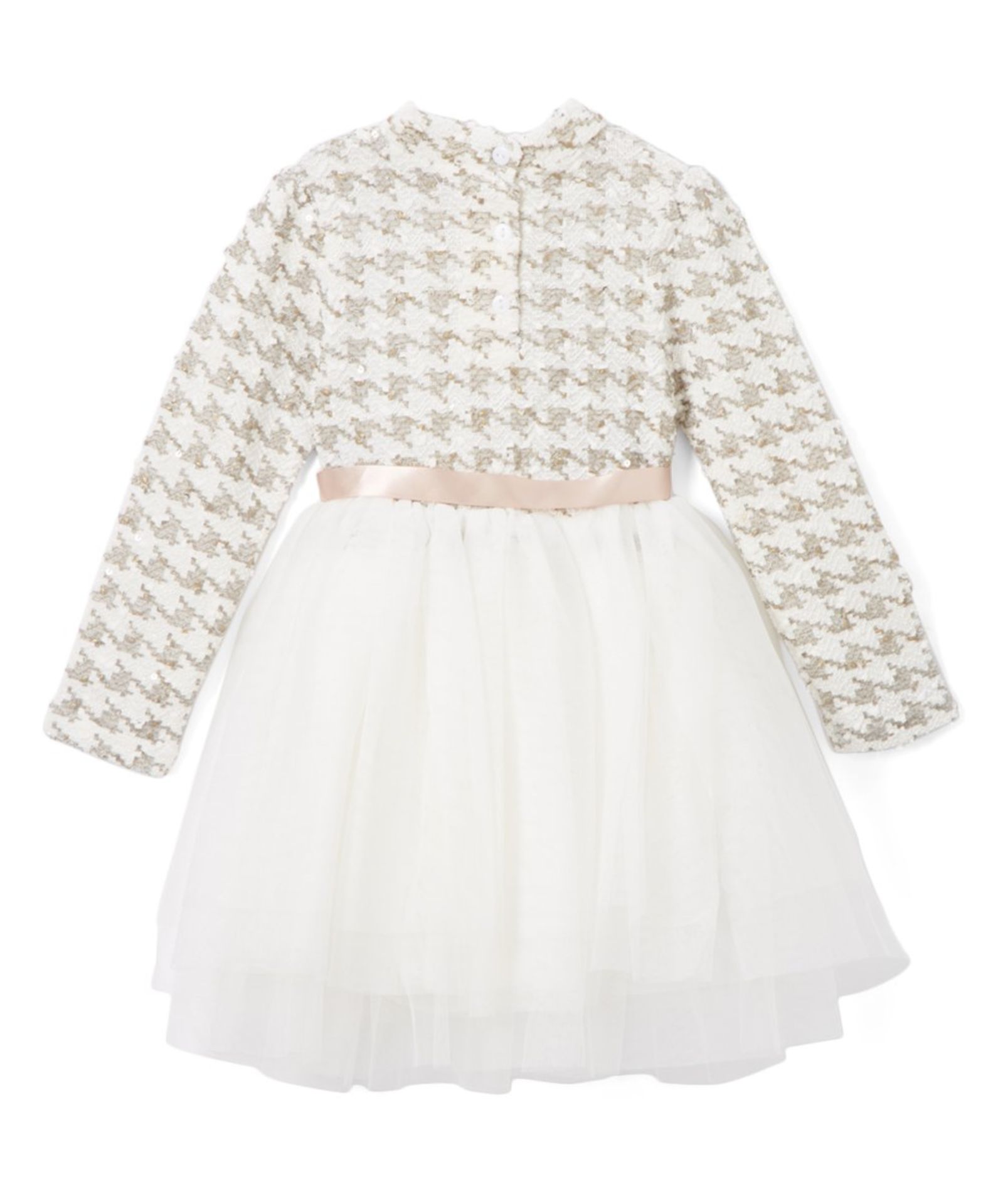 White Houndstooth Charlotte Dress - Toddler - Image 3 of 3