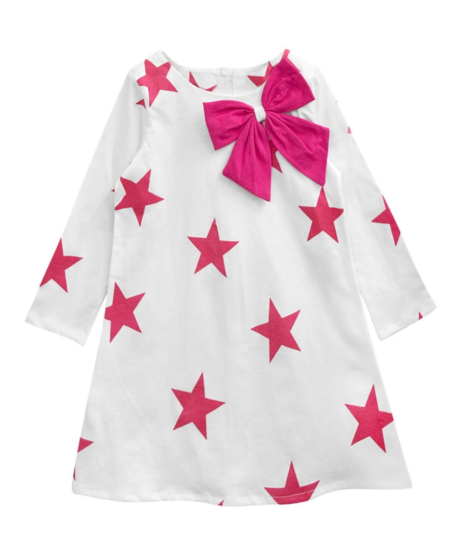 White& Pink Star Aurora Dress - Infant, Toddler & Girls