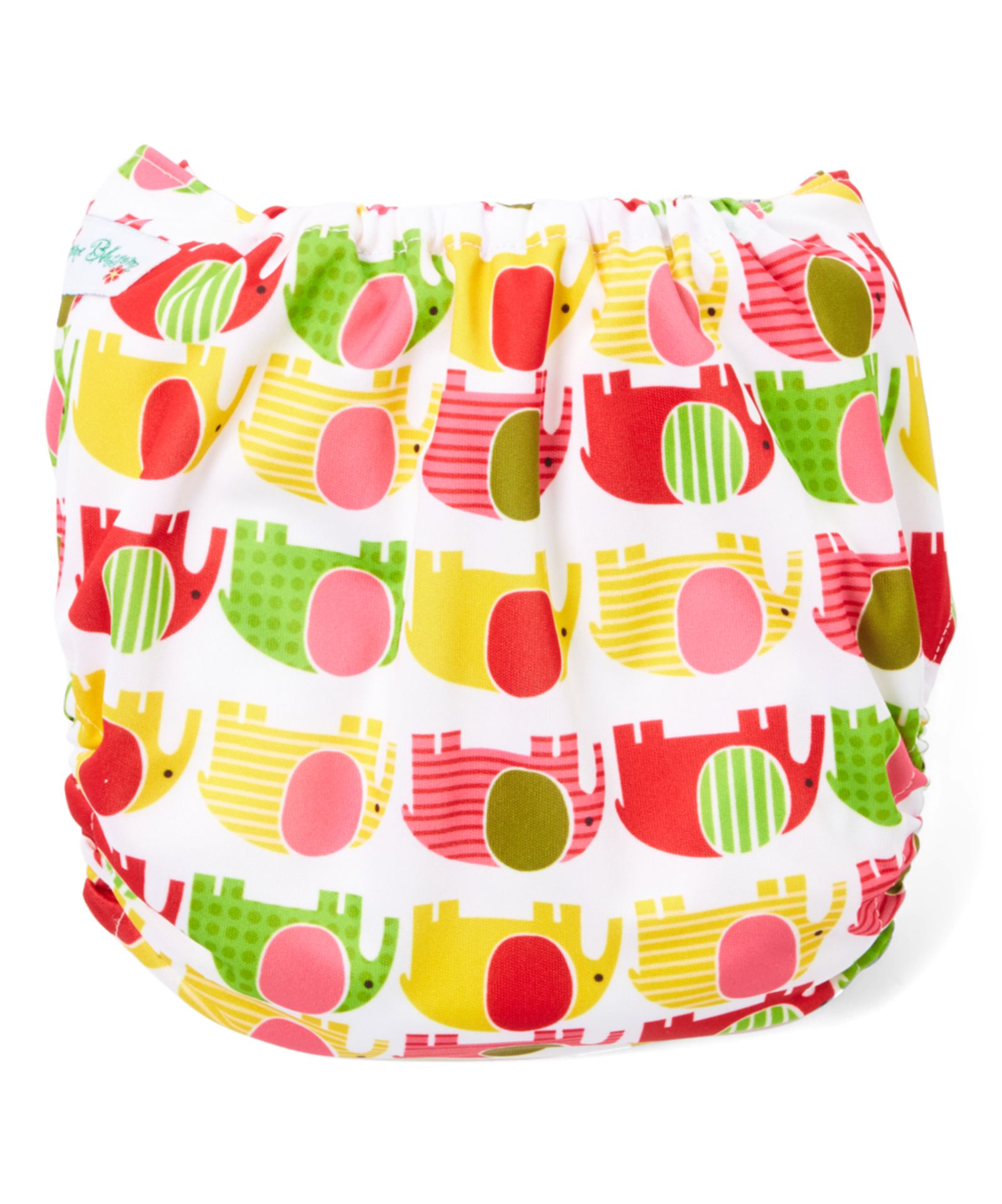 Red & Yellow Elephants Cloth Diaper - Image 2 of 2