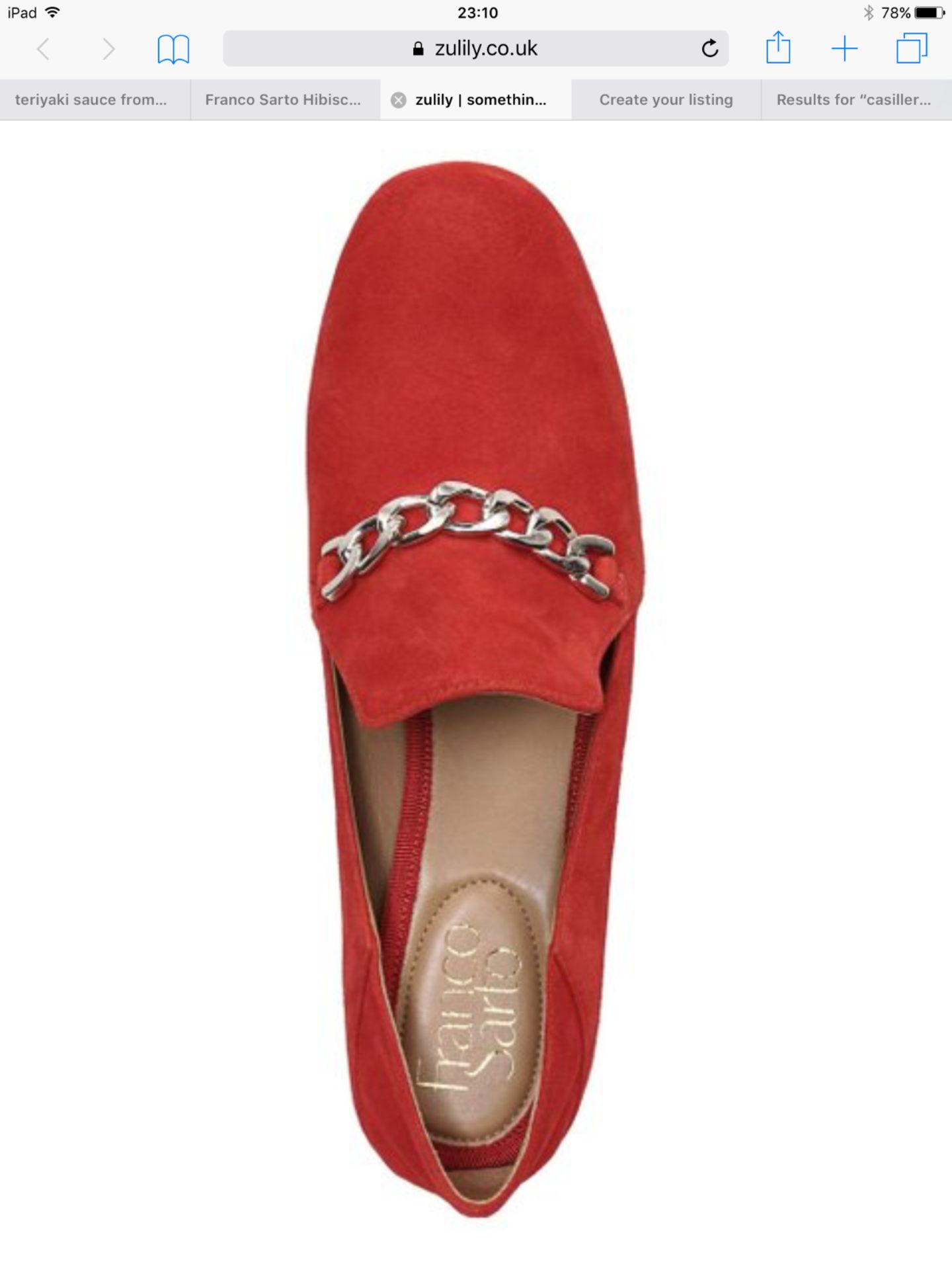 Franco Sarto Hibiscus Red Layola Shoe, Size Uk 5.5-6 (New With Box) [Ref: 55491910 I004] - Image 4 of 6