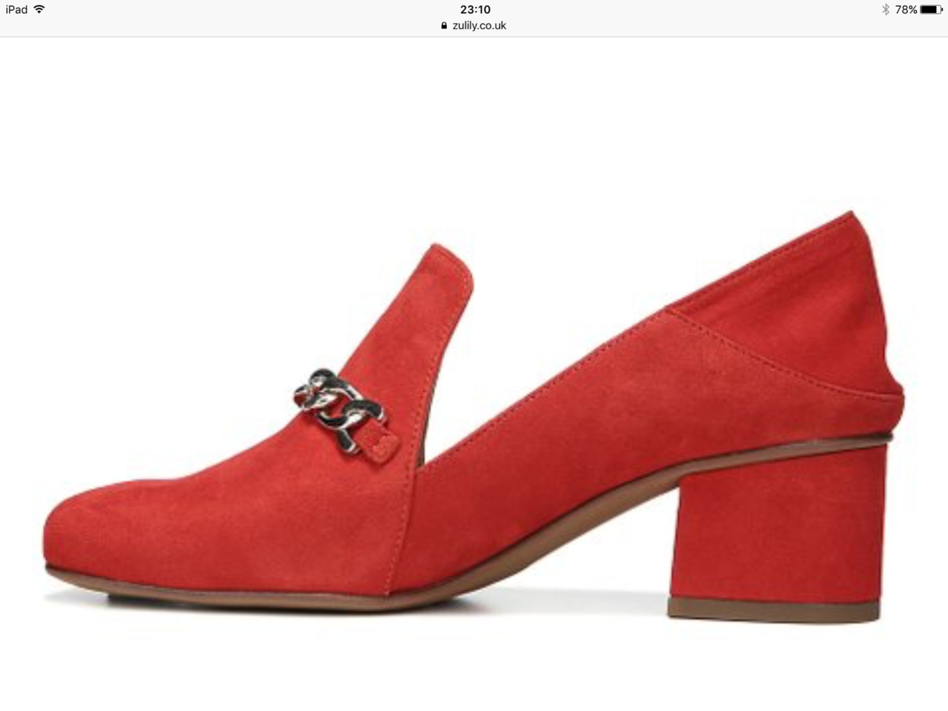 Franco Sarto Hibiscus Red Layola Shoe, Size Uk 5.5-6 (New With Box) [Ref: 55491910 I004] - Image 3 of 6