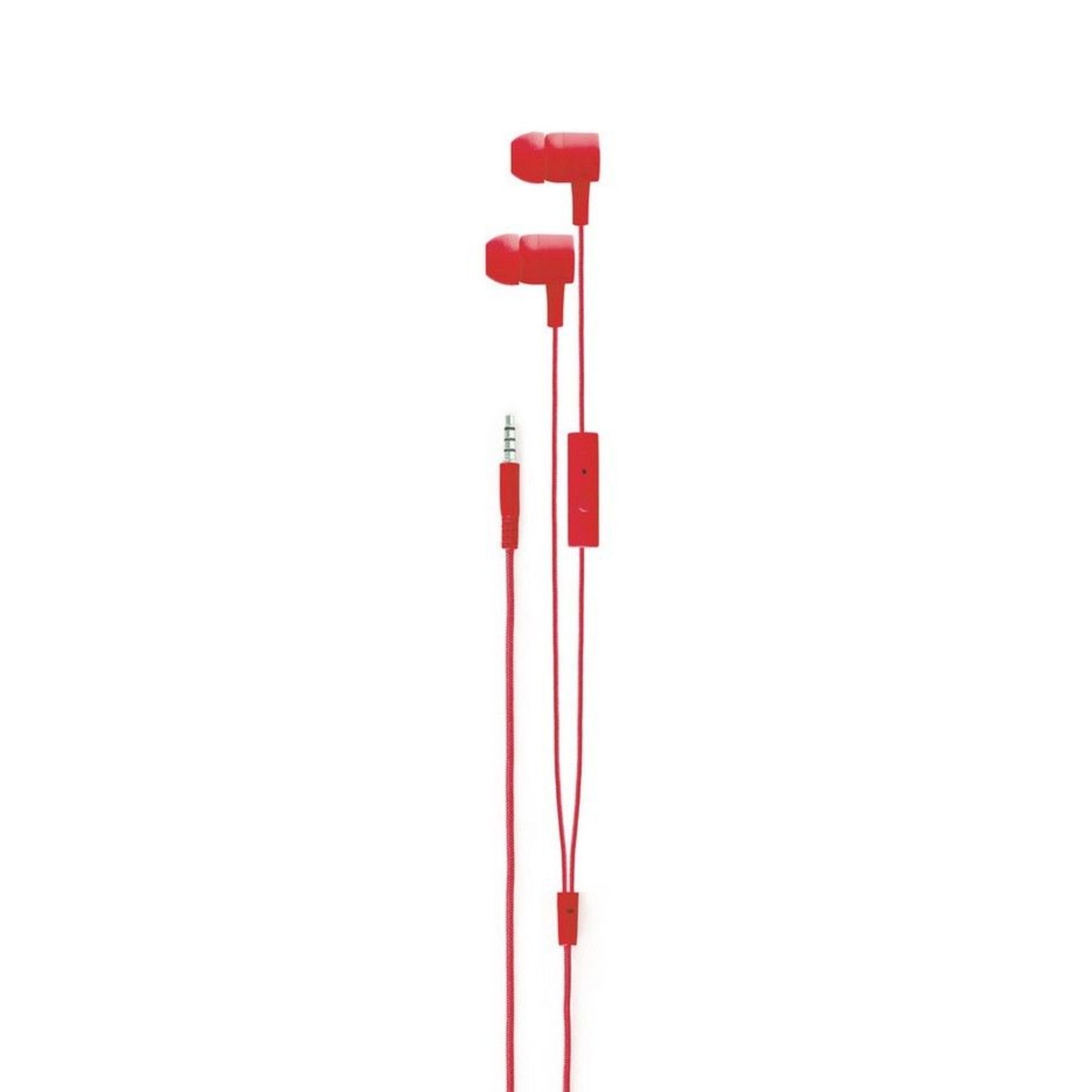 10 X Xqisit Ie H20 Headset - Stereo Earphones With In-Line Remote - Red
