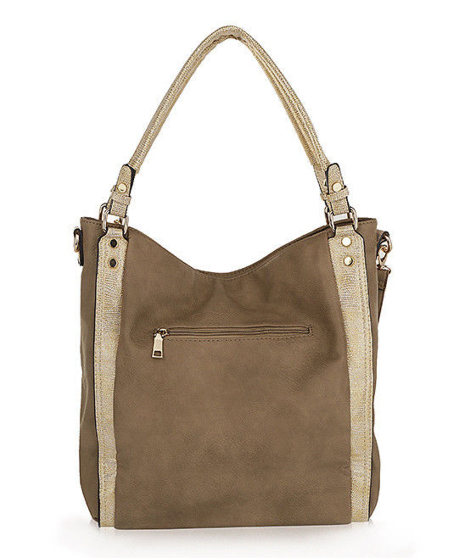 Mkf Collection By Mia K. Farrow Camel Sparkle-Accent Hobo (New With Tags) [Ref: 45954473-Mi-Tub 5- - Image 2 of 4