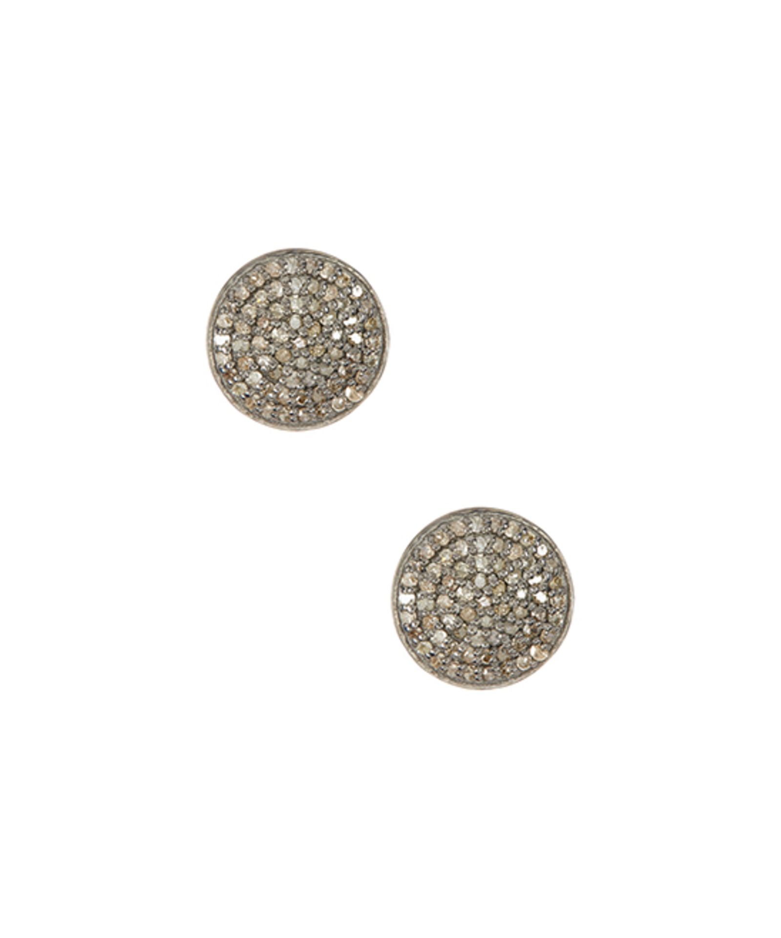 Adornia 1-Tw Champagne Diamond & Sterling Silver Imogen Stud Earrings (Size: One Size) [Ref: