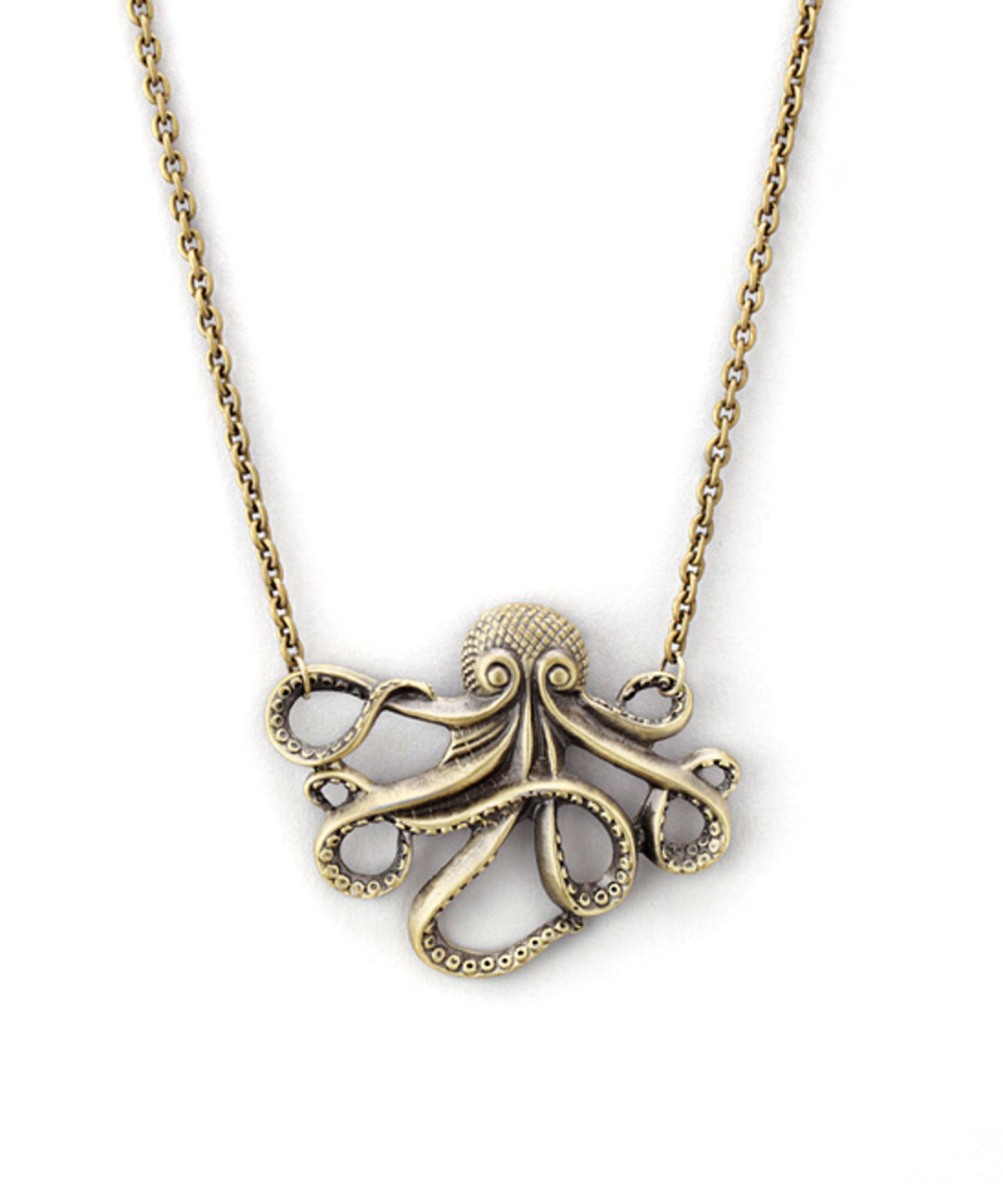 Zad Goldtone Octopus Pendant Necklace (Size: One Size) [Ref: 26520825-Box 3]
