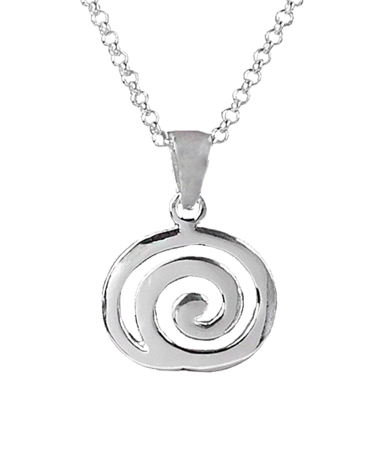 Martha Jackson Sterling Silver Spiral Necklace (Size: One Size) [Ref: 50394593-Box 2]