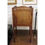 A Georgian mahogany tray topped washstand/pot cupboard.