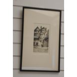 DOROTHY SWEET- black and white etching.