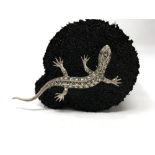 A Sterling silver brooch with marcasite.