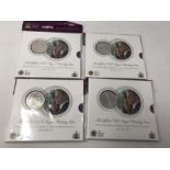 Four sets of The Official U.K. Royal Wedding 2011 £5 coin.