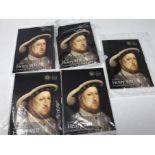 Five 2009 Brilliant Uncirculated Coins £5 U.K. Henry VIII.