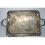 A Mappin & Webb twin handled tray.