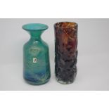 Two Mdina glass vases.