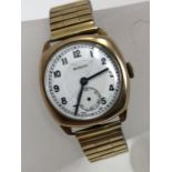 A 9ct gold ROLEX ROLCO wristwatch.