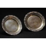 Two sterling silver pin dishes stamped TIFFANY & Co. Makers 9854 3389.