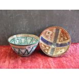 A 19th Century ISNIK style bowl and one other.