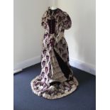 An assortment of Edwardian and Victorian clothing, fabric and accessories.