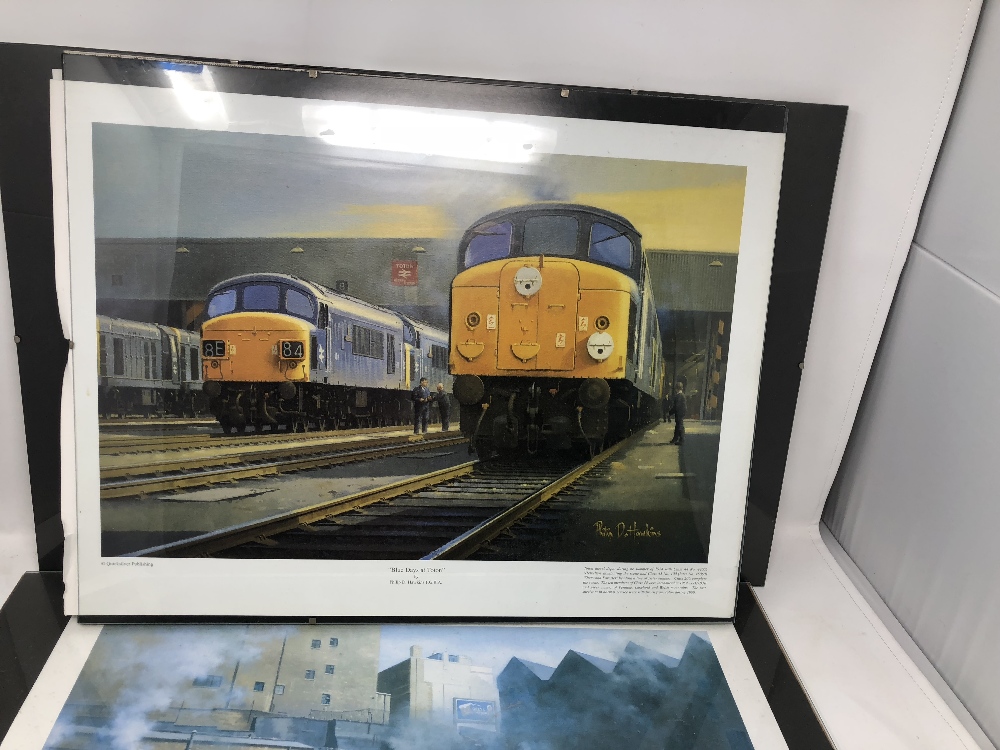 An assortment of mostly framed railway prints including three by Philip D. Hawkins - Image 2 of 2