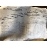 A large quantity of plans and track layout diagrams for Salisbury and surrounds.