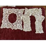 Items from a collection of 18th Century and later lace. An assortment of round and square collars.