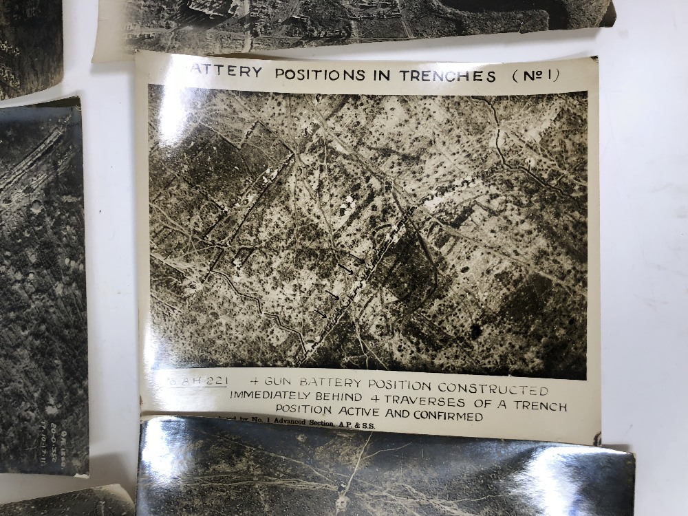 A selection of nine original WWI aerial reconnaissance photographs. - Image 2 of 6