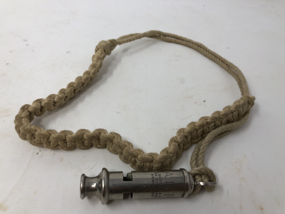 A WWII A.R.P. Warden's whistle.