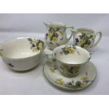 A Royal Doulton six setting tea set and Copeland six piece dessert set circa 1851-1885.