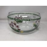 A Portmeirion hand painted glass fruit bowl.