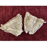 Items from a collection of 18th Century and later lace. Two pairs of lady's knickers.
