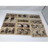 A boxed selection of stereoview cards.