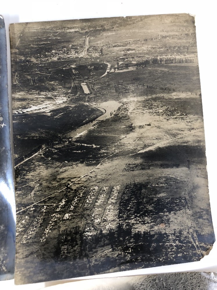 A selection of nine original WWI aerial reconnaissance photographs. - Image 4 of 6