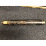 A 19th Century single drawer brass telescope signed Dolland London "Day or Night".