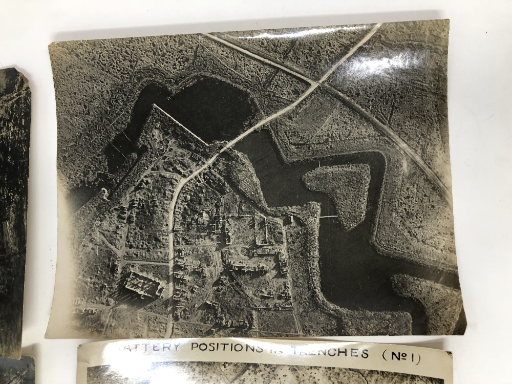 A selection of nine original WWI aerial reconnaissance photographs. - Image 3 of 6