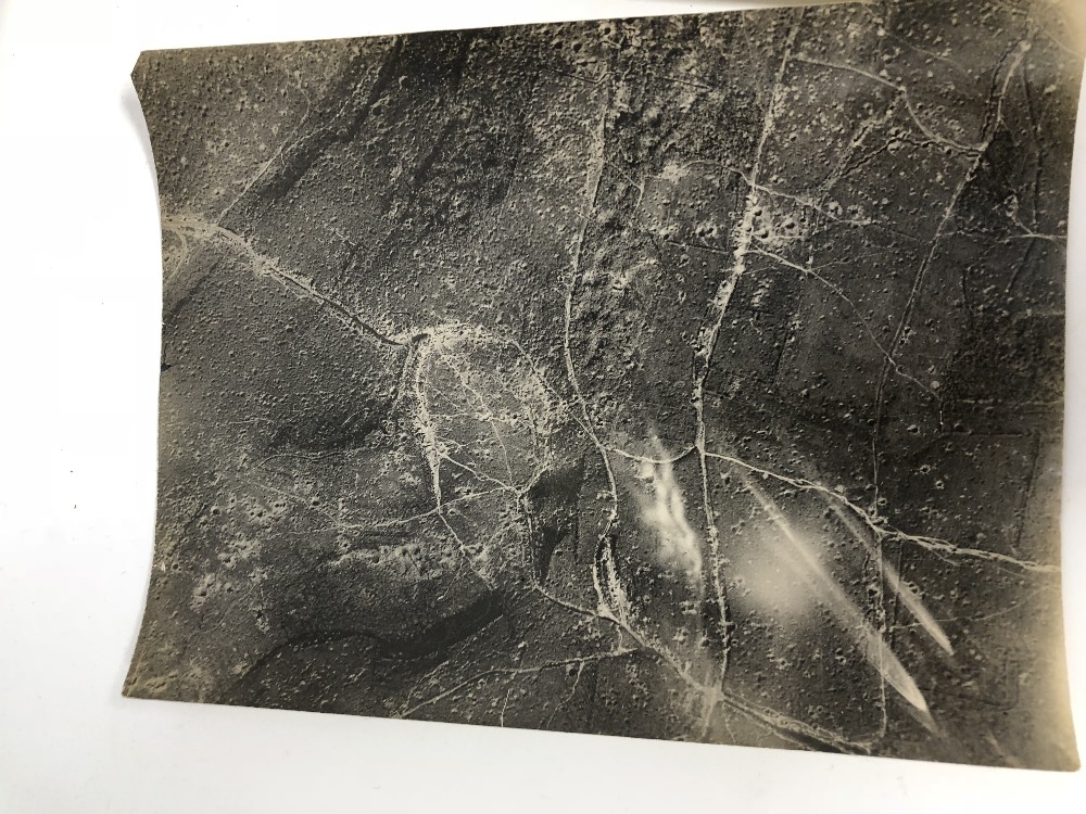 A selection of nine original WWI aerial reconnaissance photographs. - Image 6 of 6