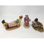 Three Royal Doulton "Wind in the Willows" figures with original boxes.