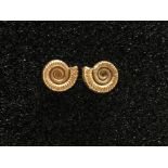 Two pairs of 9ct gold Harriet Glen design stud earrings.