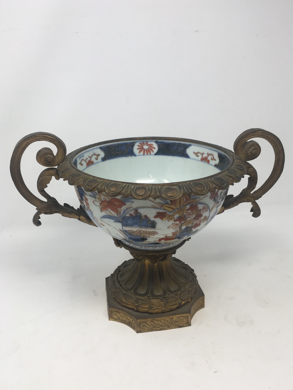 A French gilt bronze mounted Japanese export porcelain Imari bowl. - Image 3 of 3